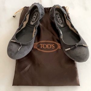 Tods Suede Ballet Flats
